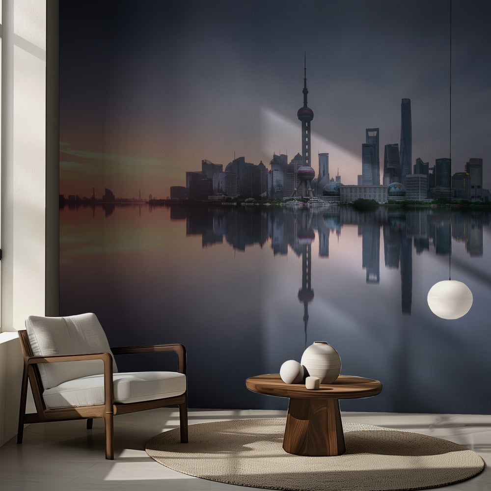 God morgon Shanghai | Tapet