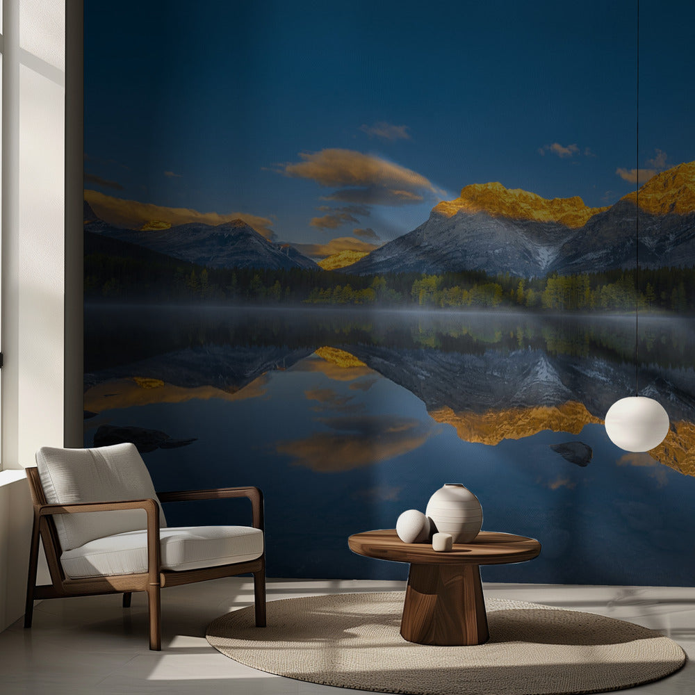 En perfekt morgon i kanadensiska Klippiga bergen | Tapet