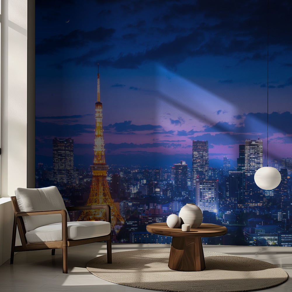 Nattvy av Tokyo | Fototapet