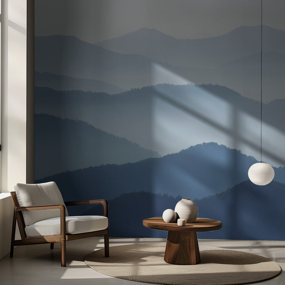 Blå vågor | Fototapet