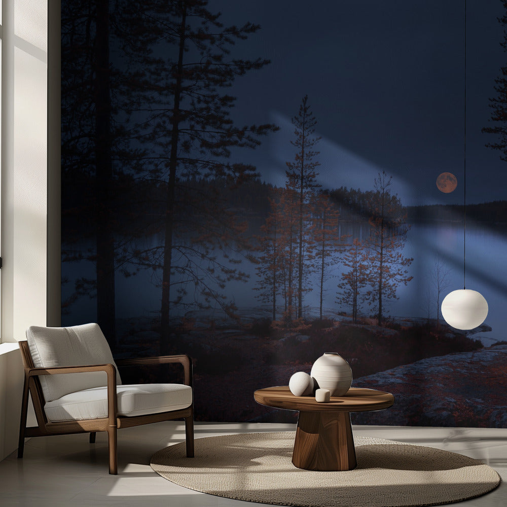 Röd Måne | Fototapet