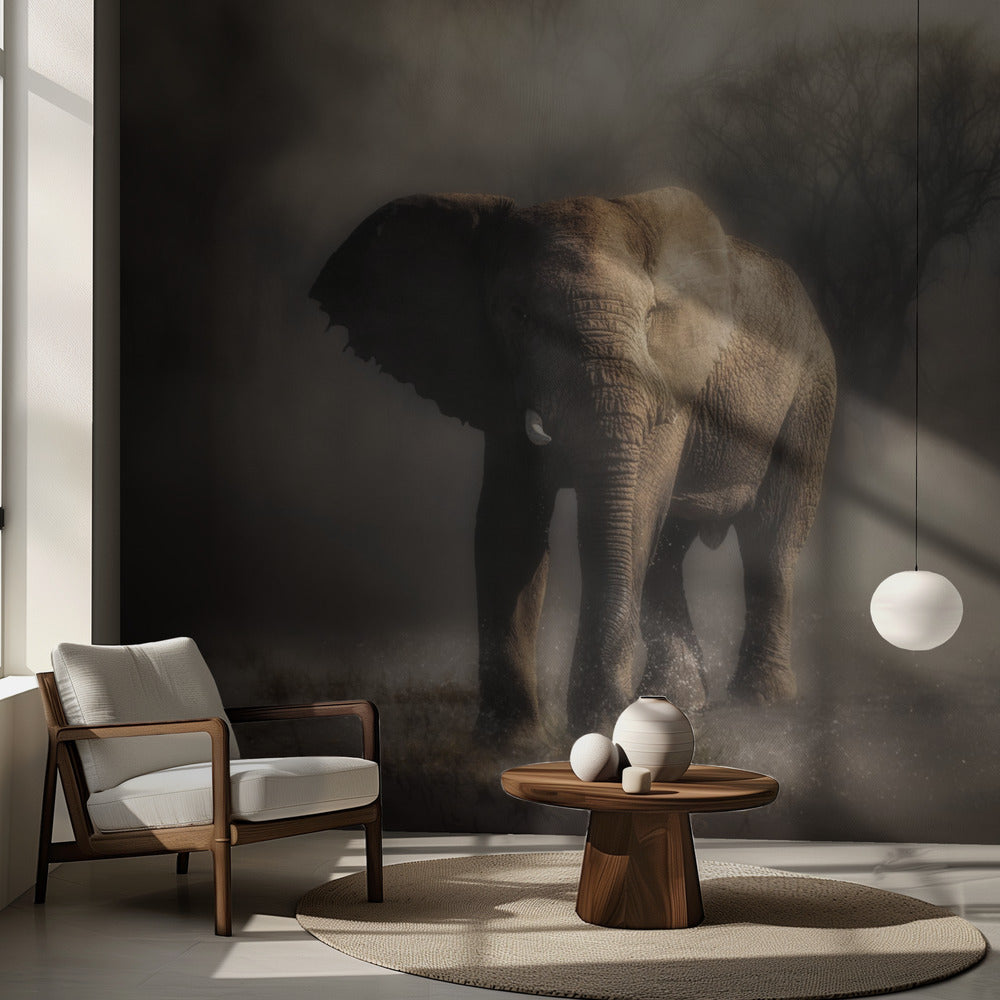 "...elefant som dricker vatten..." | Fototapet