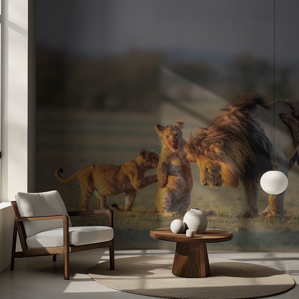 Pappa och barn | Fototapet