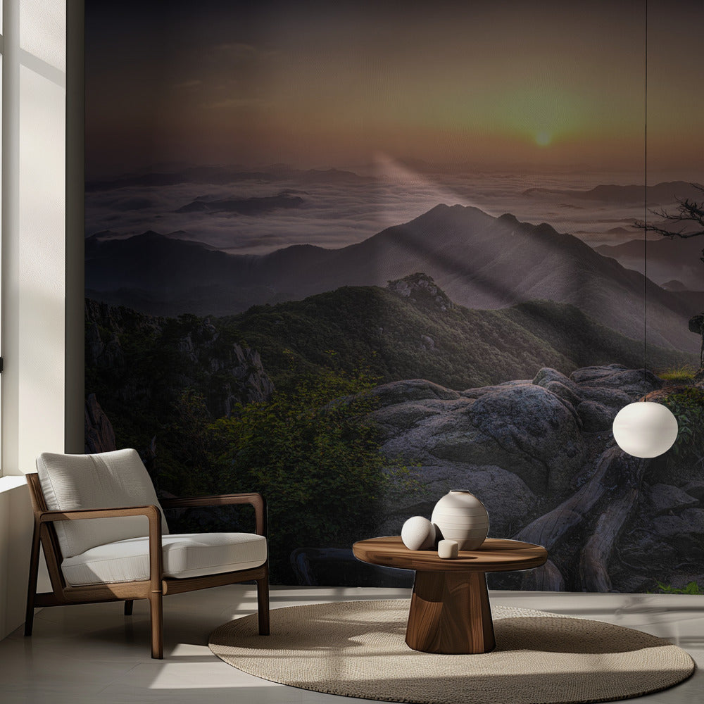 Soluppgång på toppen | Fototapet