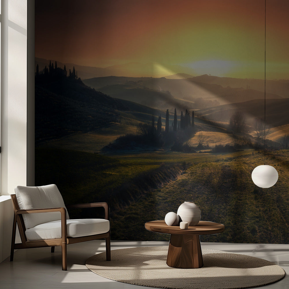 Val d'Orcia på morgonen | Fototapet