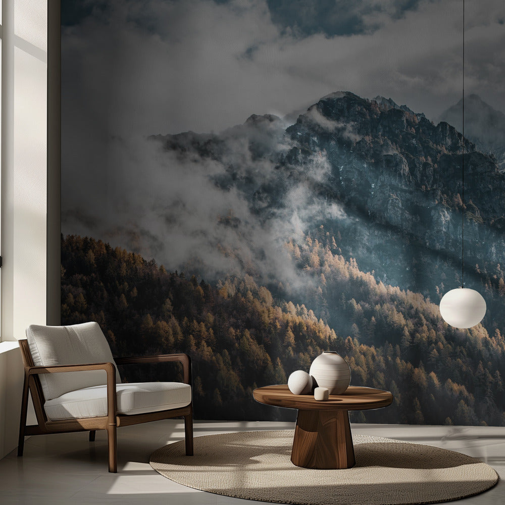 Dimma i bergen | Fototapet