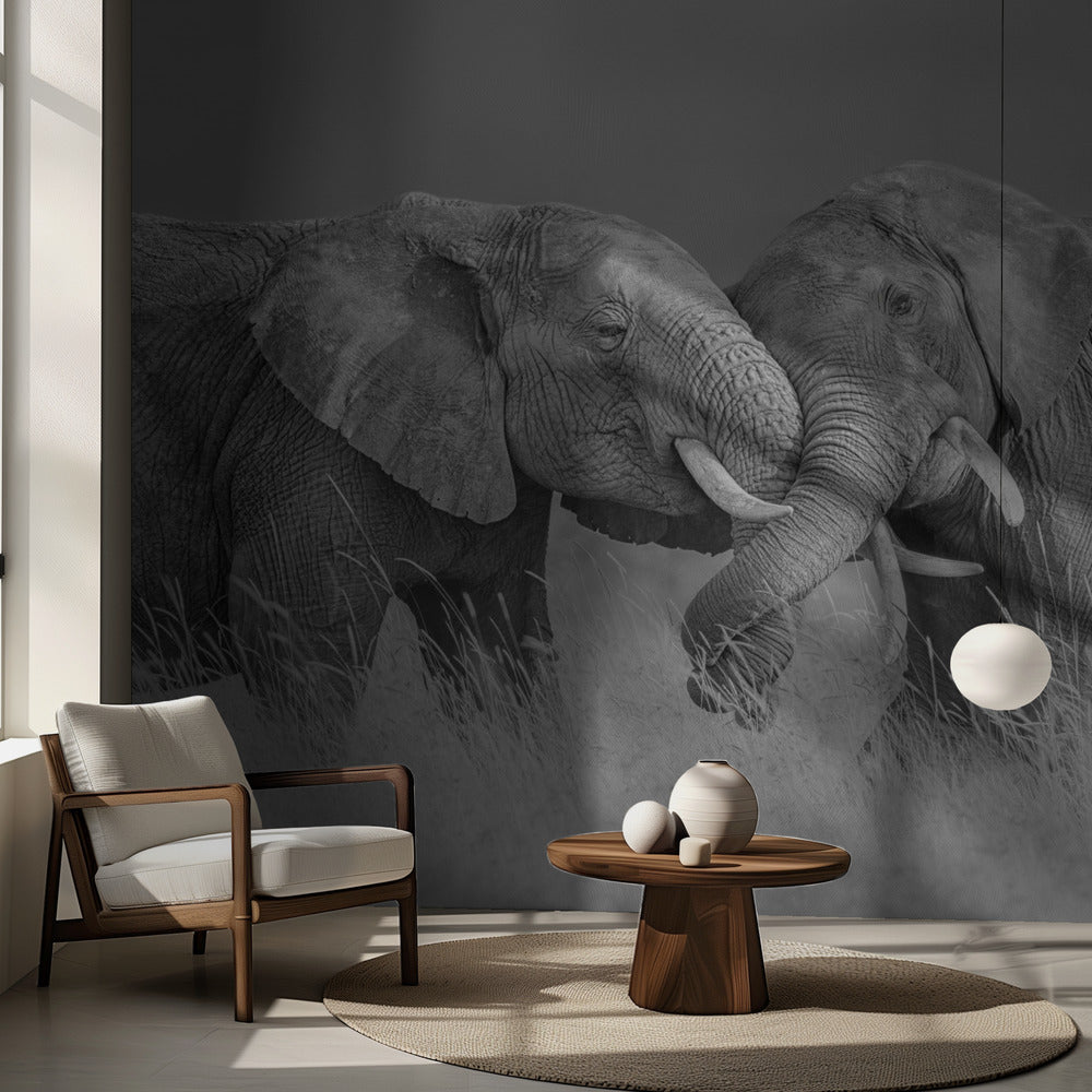 Elefantflykt | Fototapet