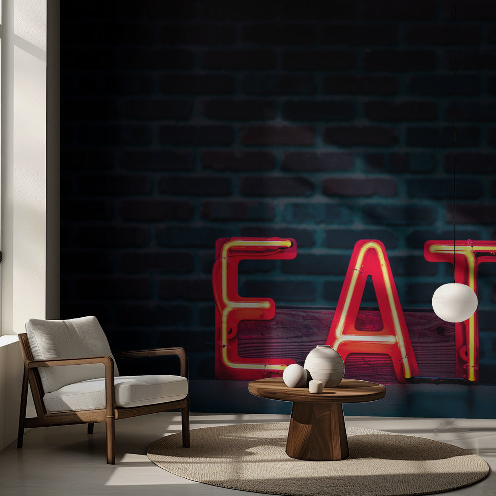 Ät i Neon | Fototapet