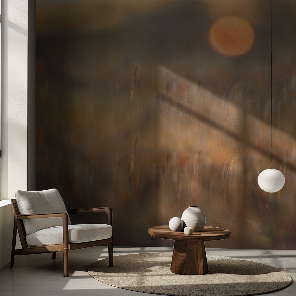 soluppgång bland den grova mossan | Fototapet