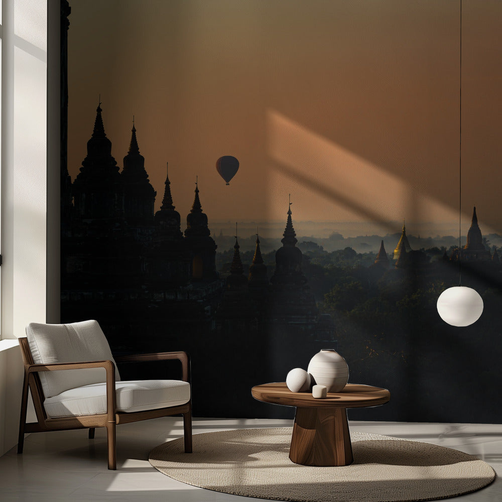 Soluppgång i Bagan | Fototapet