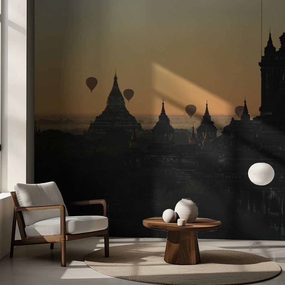 Soluppgång i Bagan | Fototapet