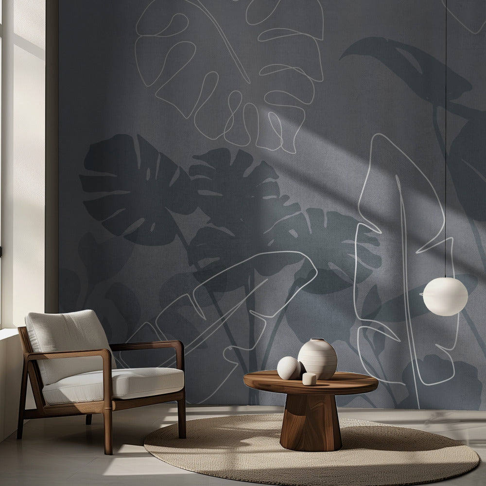 Abstrakt botanisk och linje | Fototapet