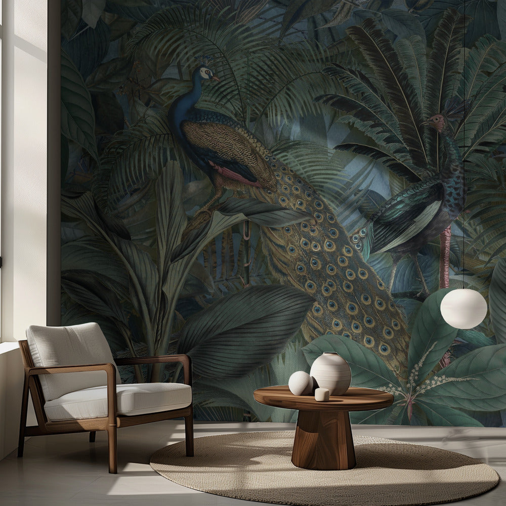 Djungelfågelträdgård nr 2 | Fototapet