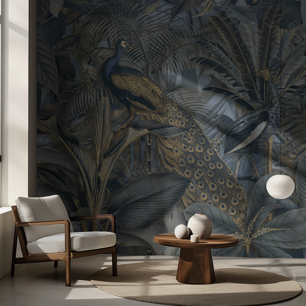 Djungelfågelträdgård nr 3 | Fototapet