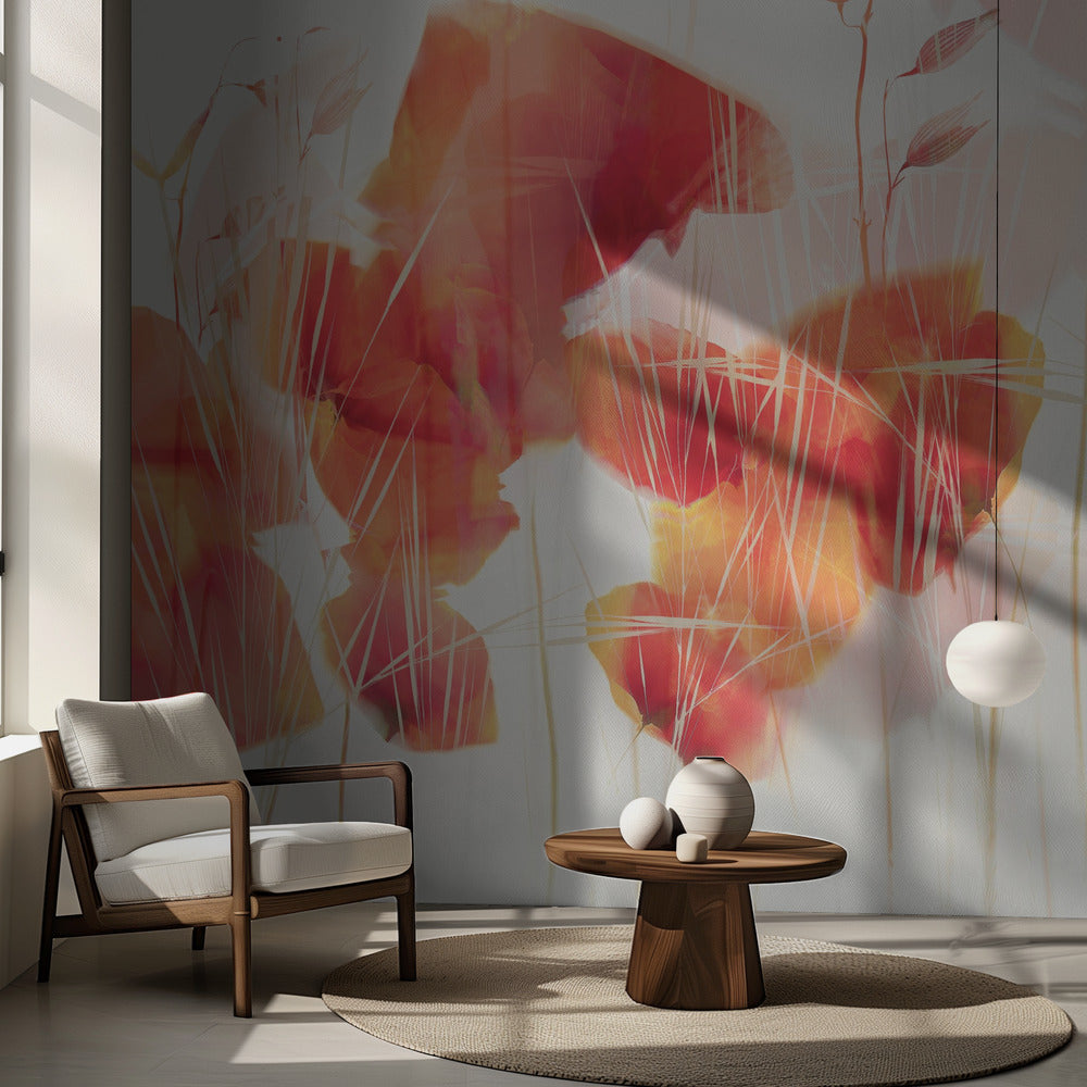 Moderna vallmoblommor | Fototapet