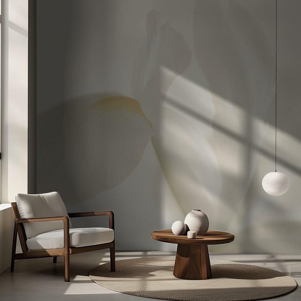 Vit irisblomma närbild | Fototapet