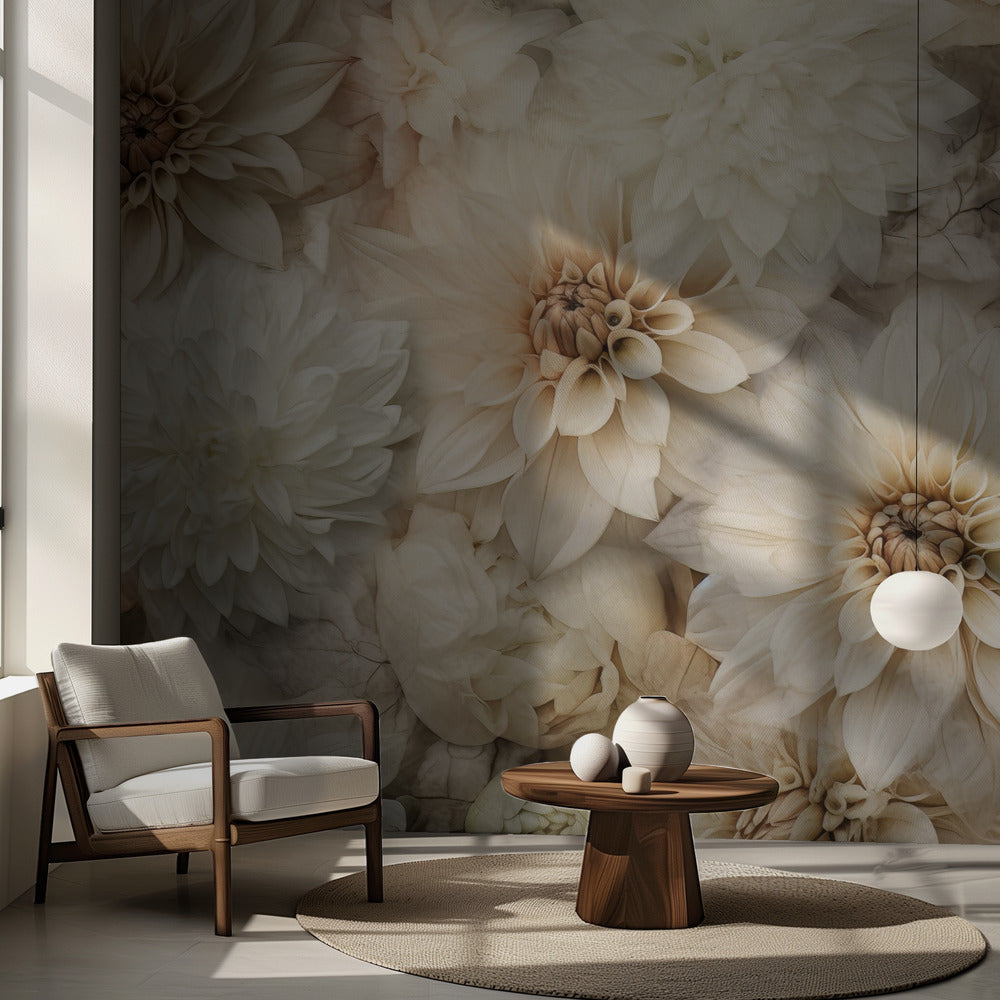 Fa Vintage Blommor 84 | Fototapet