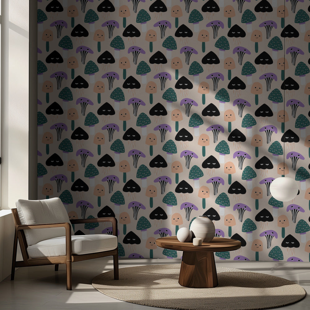 Magiska svampar (mönsterdesign) | Tapet