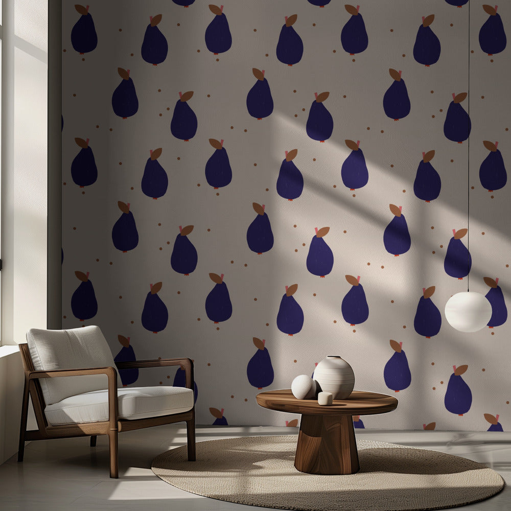 Glada päron (mönsterdesign) | Fototapet