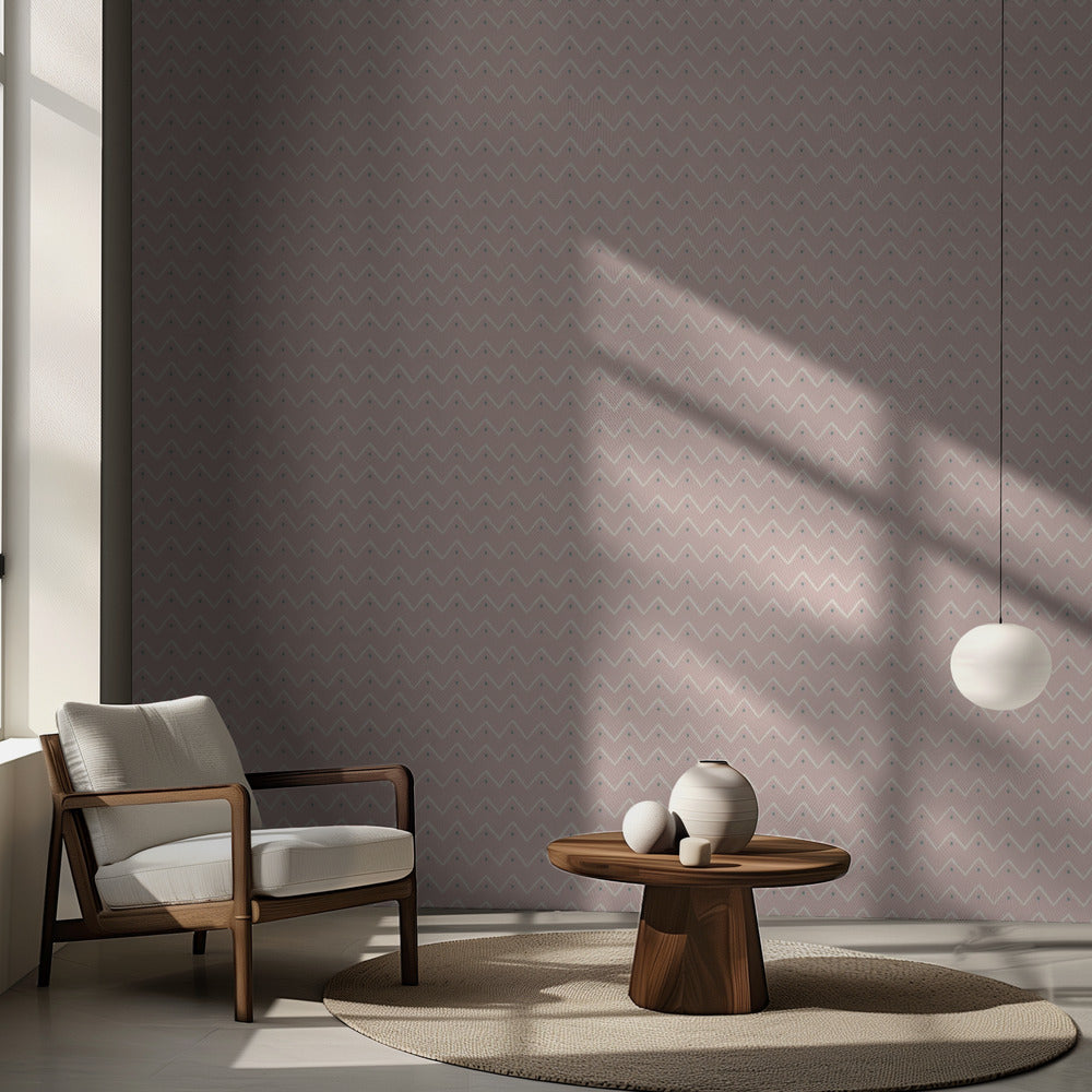 Rosa sicksackmönster i upprepat mönster | Fototapet