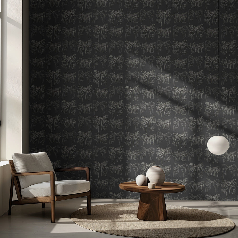 Mönster med grå rosetter | Fototapet