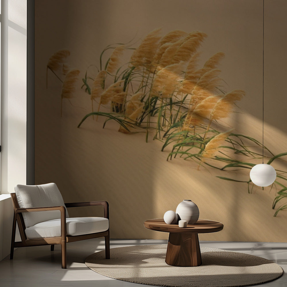 Pampasgräs i sanddyn | Fototapet