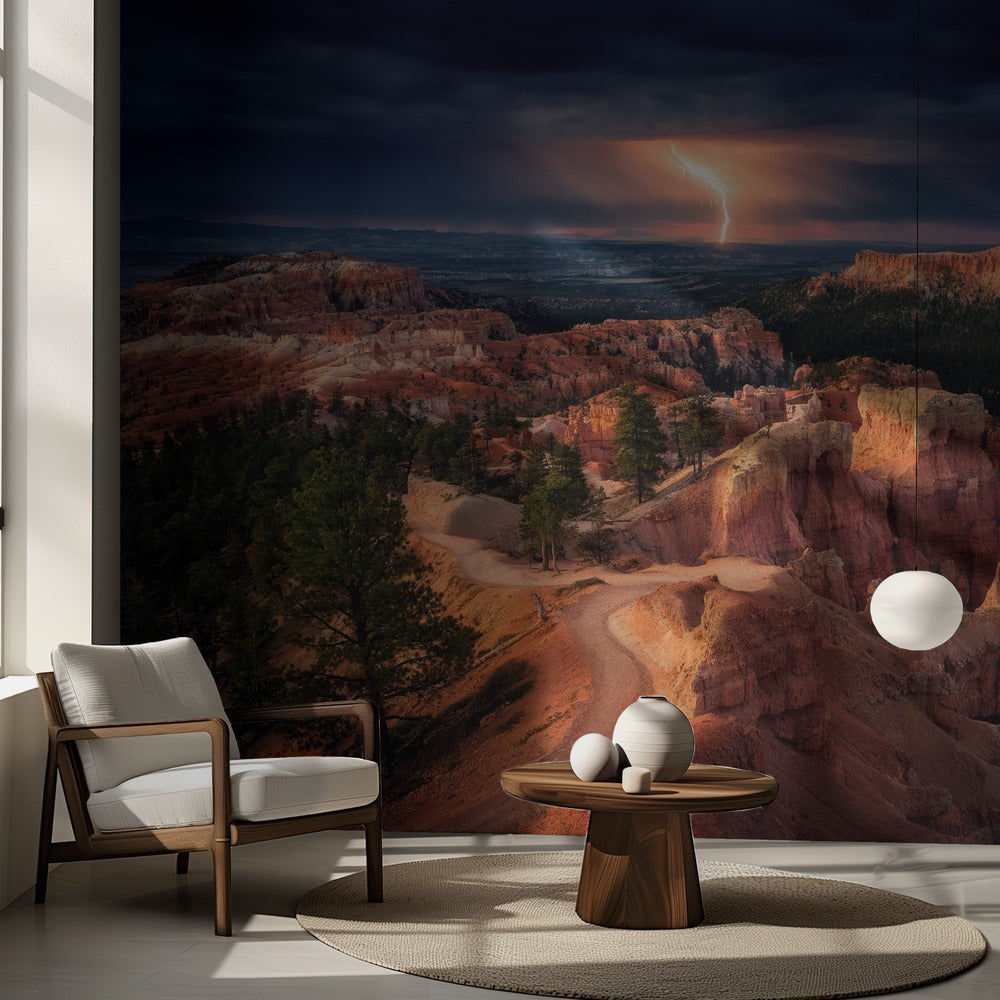 Blixtar över Bryce Canyon | Tapet