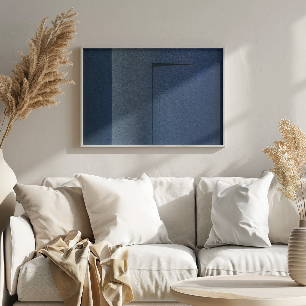 Blå minimalism eller en hemlig dörr | Poster