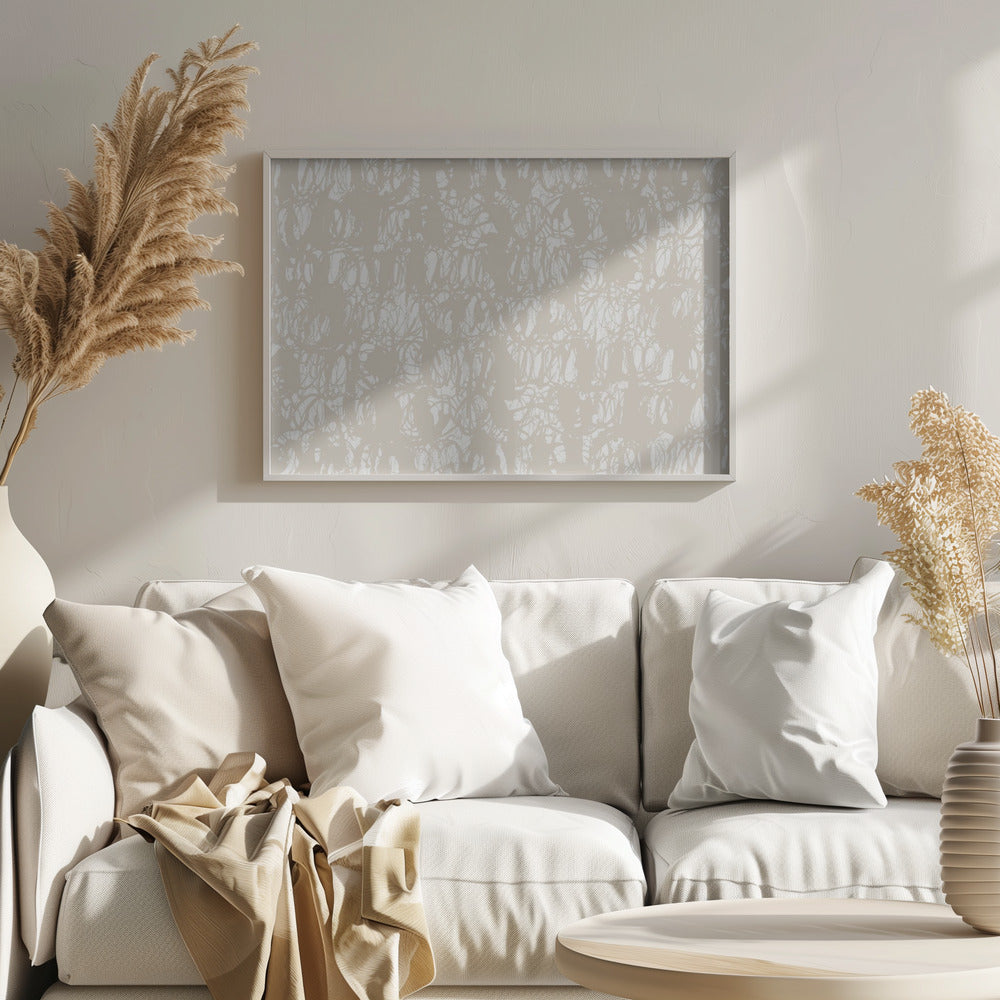 Abstract Ink Swirls Beige 1 | Poster
