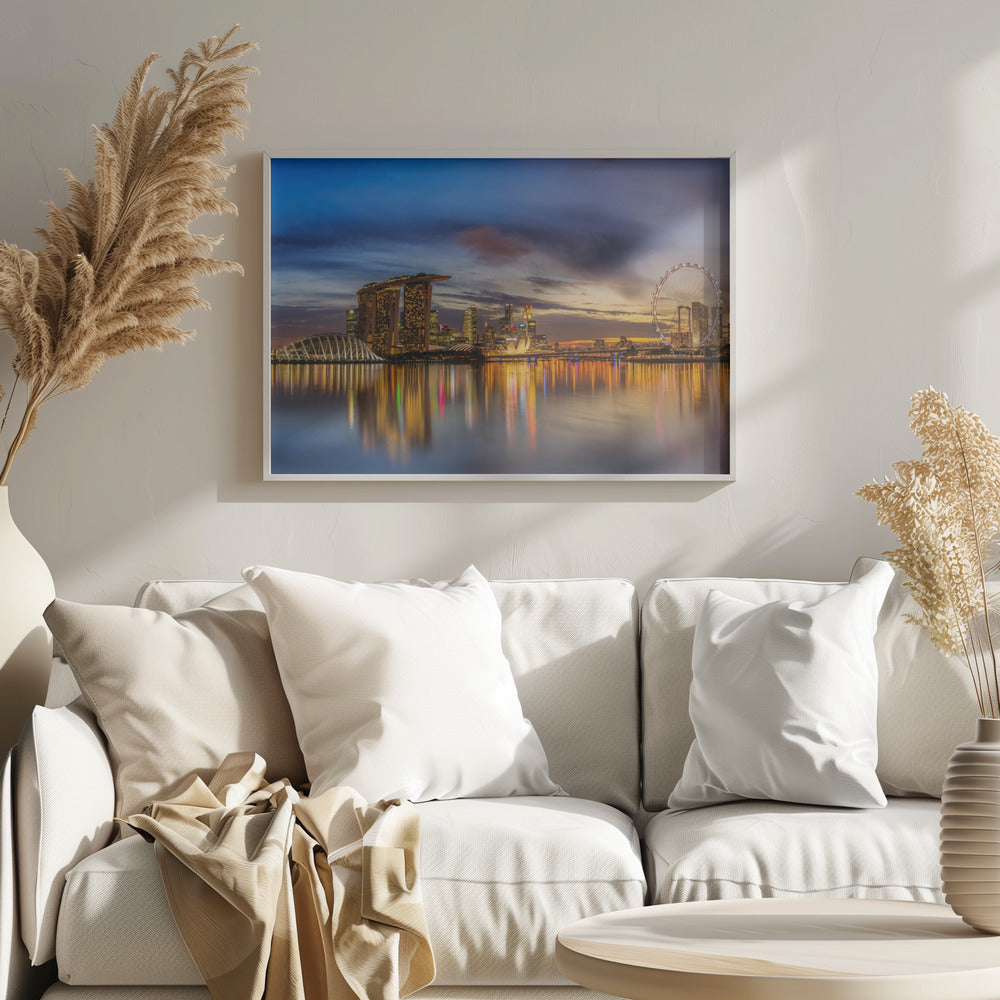 Solnedgång vid viken | Poster