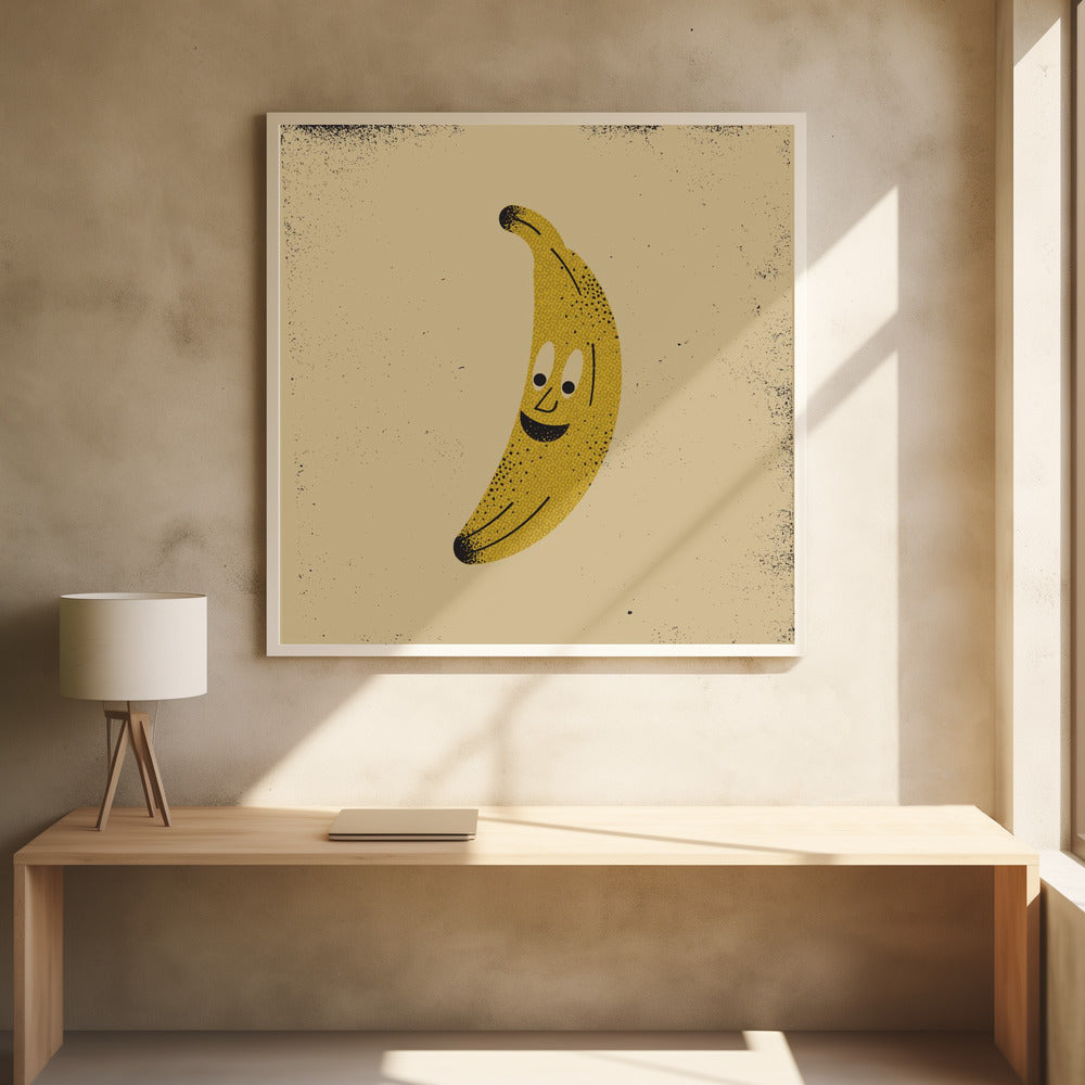 Glückliche Banane | Poster - Kunstdruck