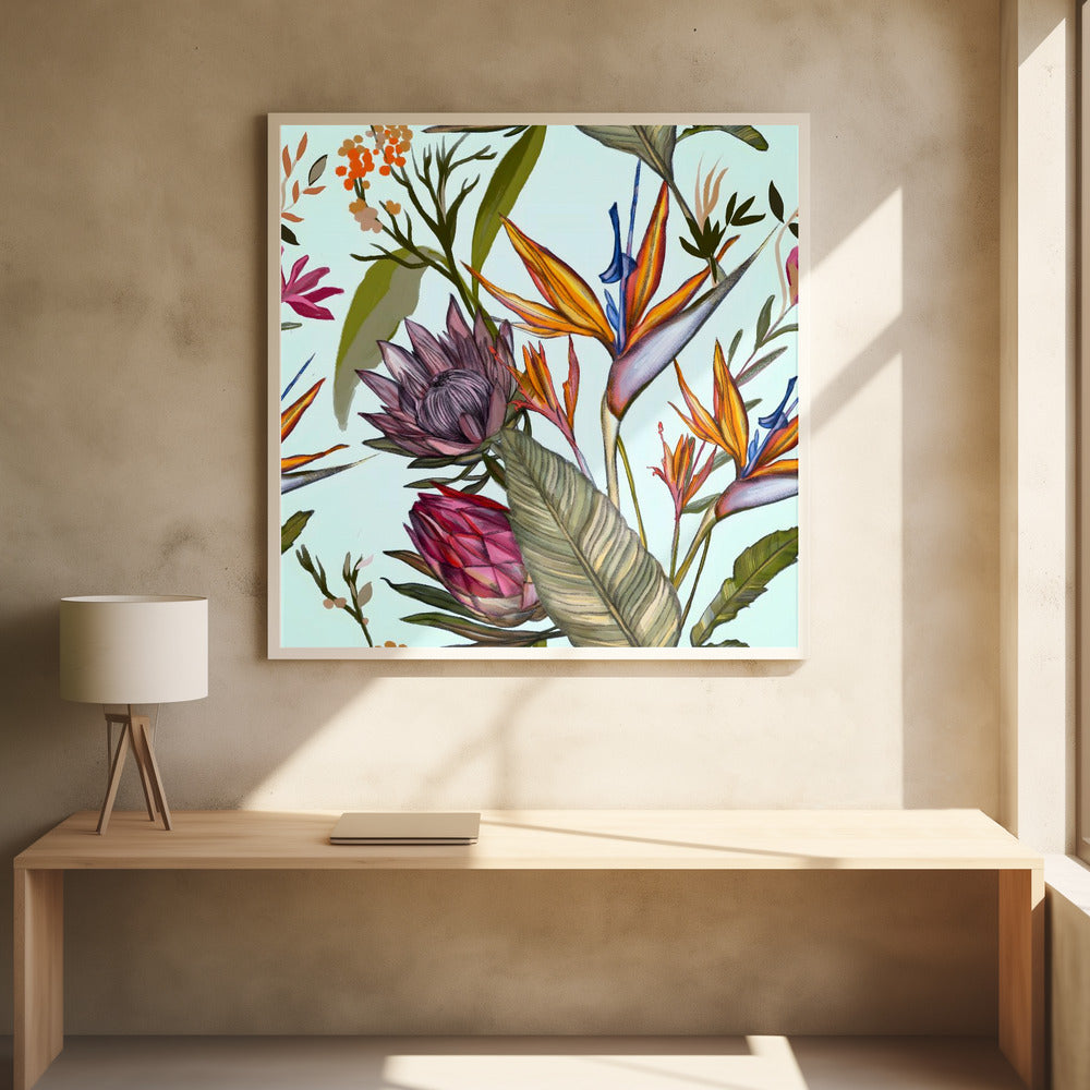 Proteas och iris | Poster