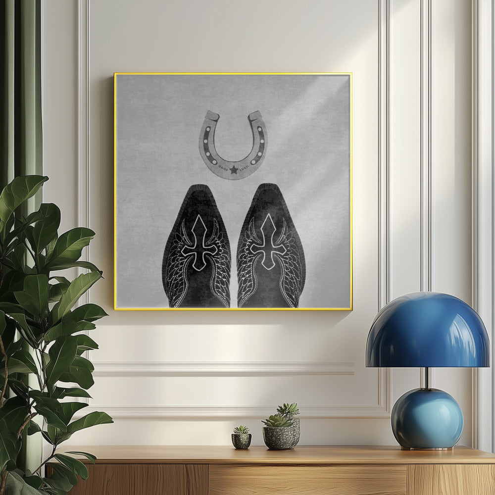 Bw Cowboystövlar och hästsko | Poster