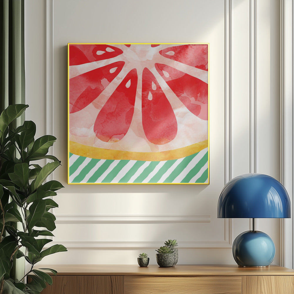 Rød grapefrukt | Plakater - Kunsttrykk