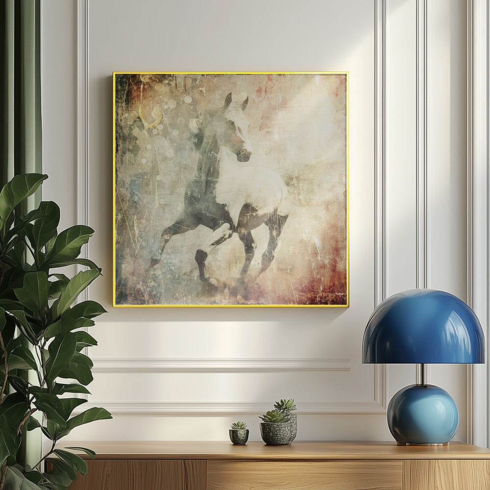 Häst Vintage Konst Illustration 07 | Poster