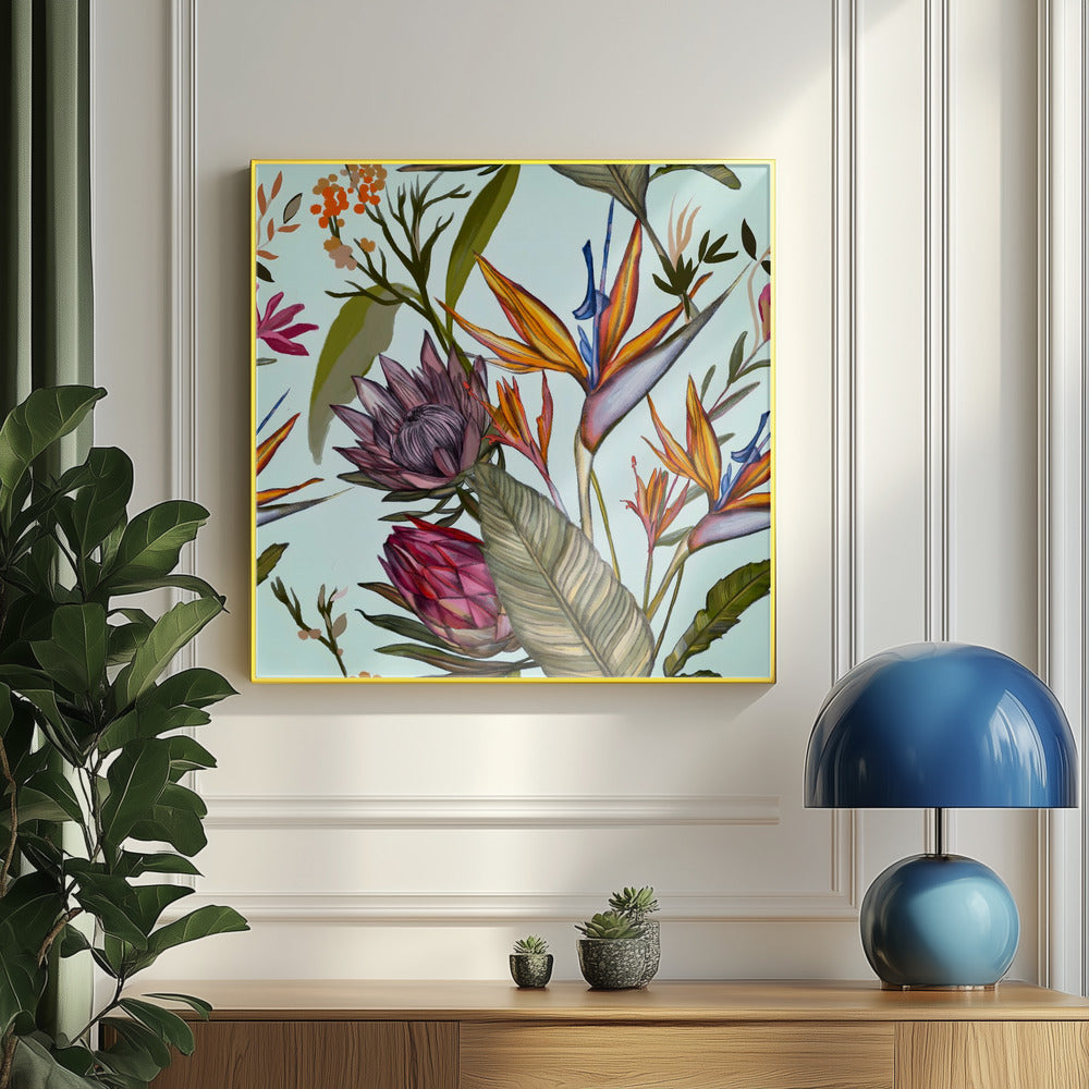 Proteas och iris | Poster