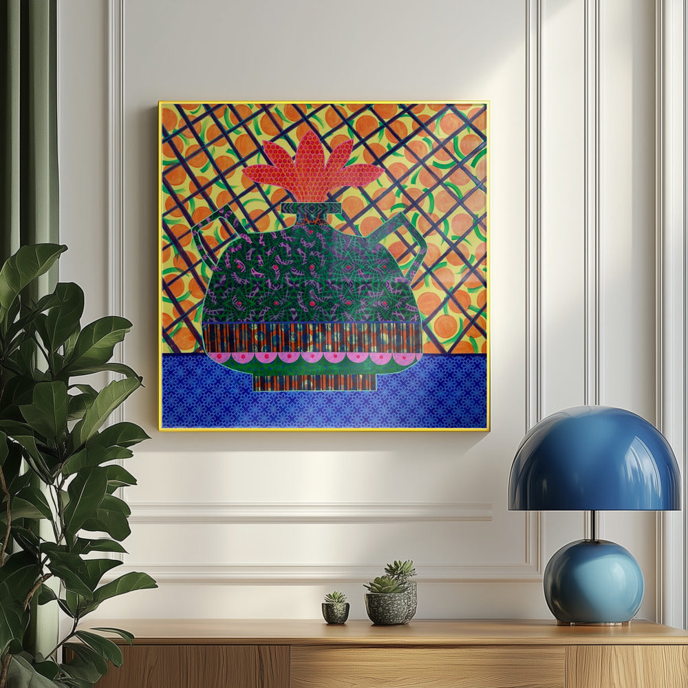 Apelsiner och blomvas | Poster