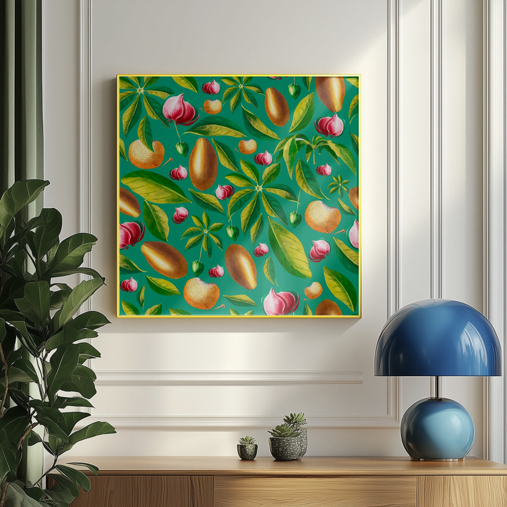 Baobacmönster Grönt | Poster