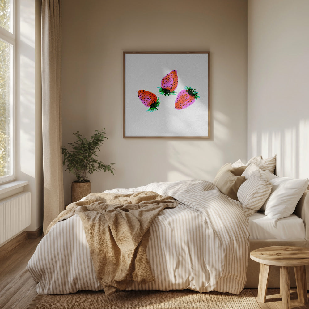 Rote Lavendel-Erdbeeren-Frucht | Poster - Kunstdruck