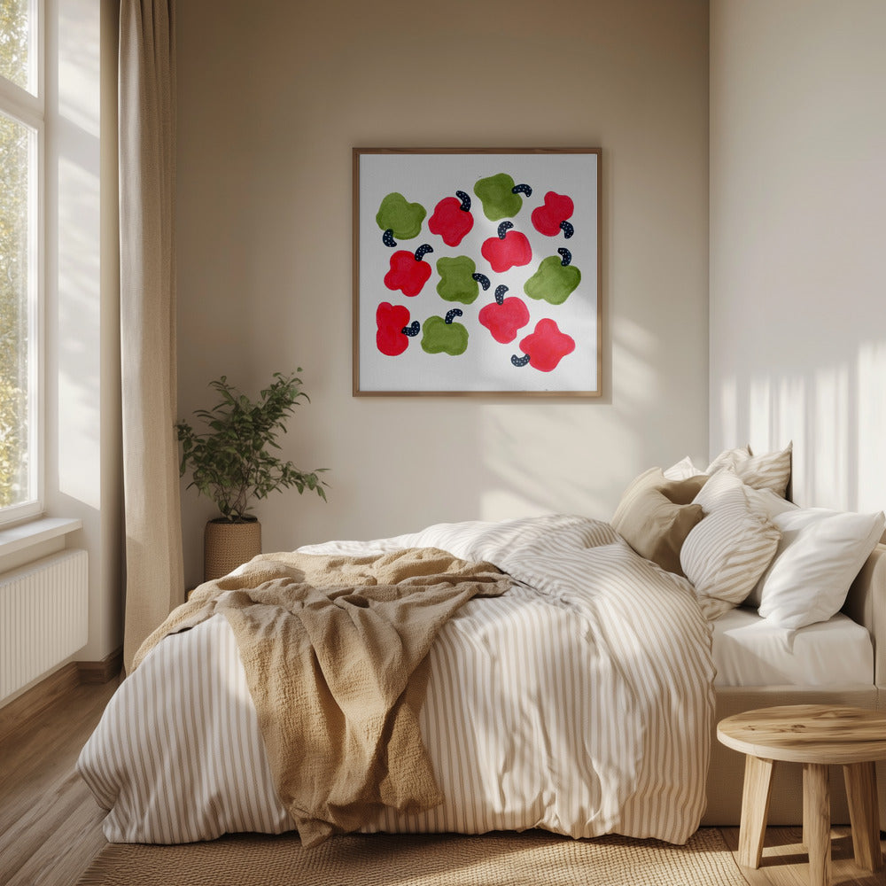 Gröna och röda paprikor | Poster
