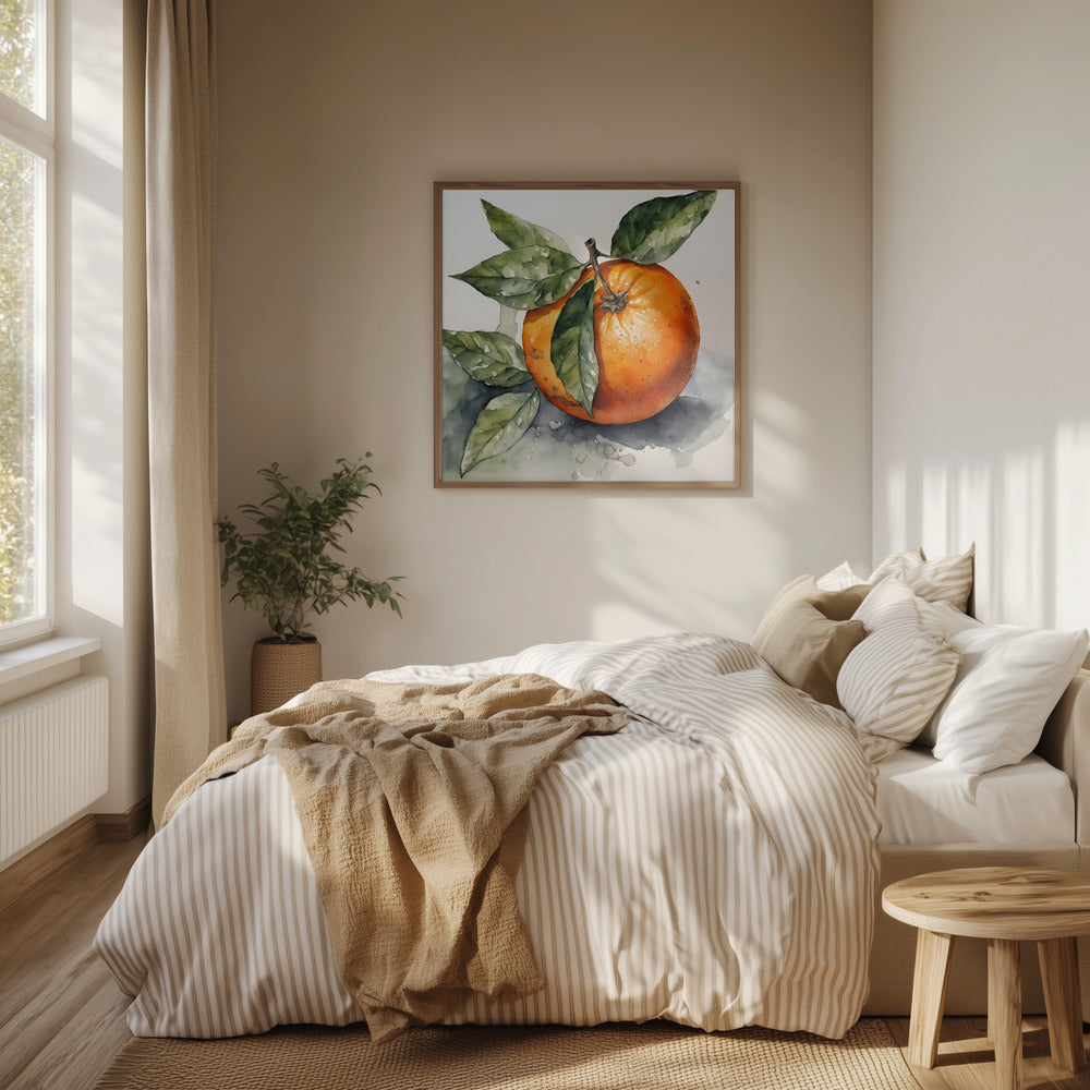 Orange, Aquarell, Tinte | Poster - Kunstdruck