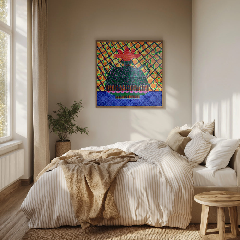 Apelsiner och blomvas | Poster