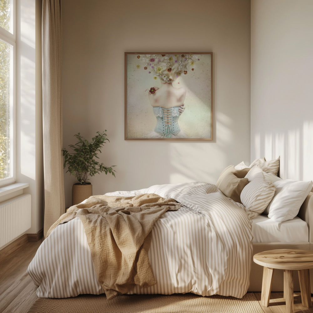 Flicka i blomsterträdgården | Poster