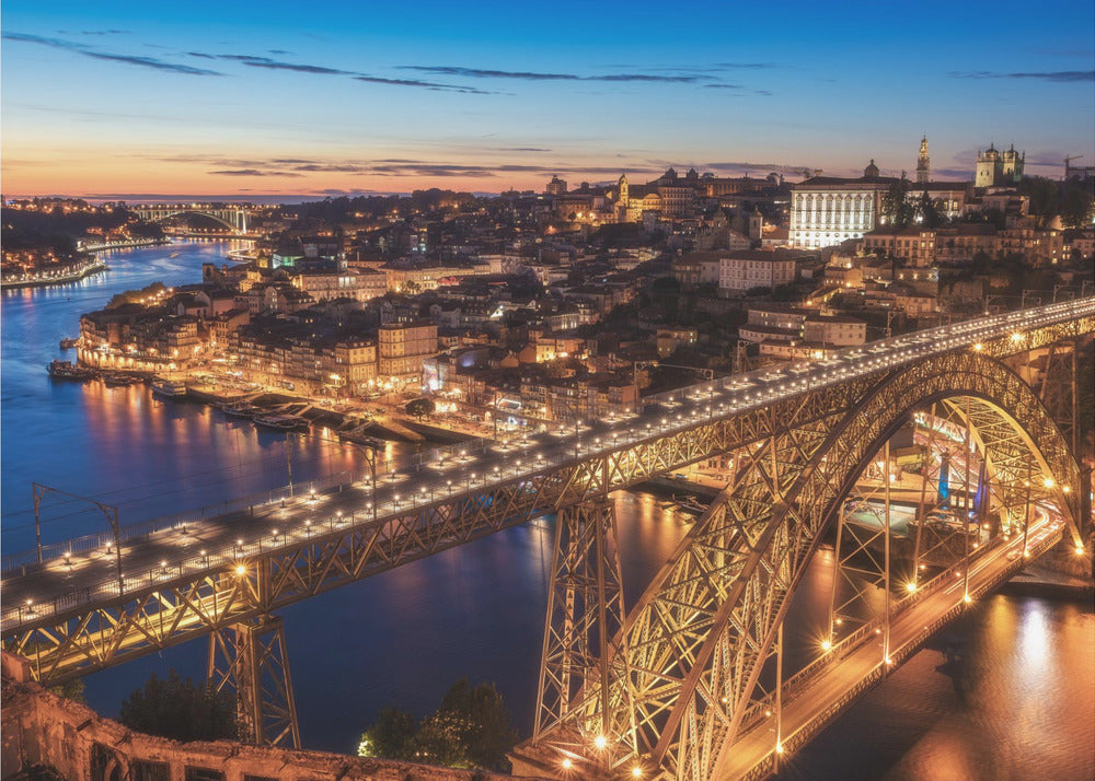Portugal - Porto Blå Timmen | Tapet