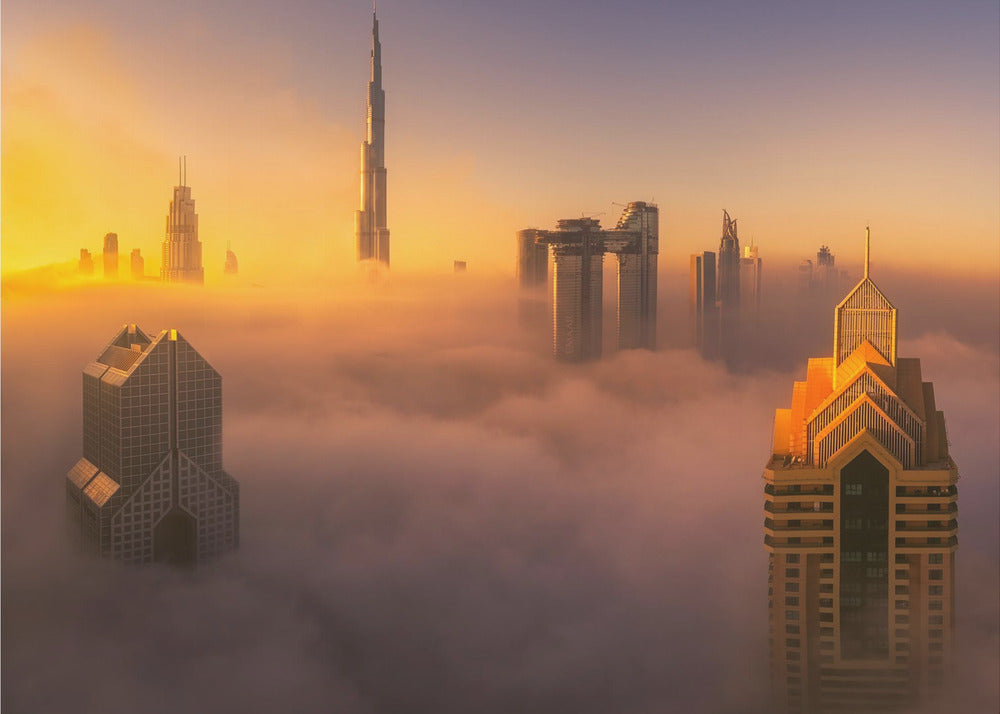 Dubai foggy sunrise in the city A738873 | Canvas