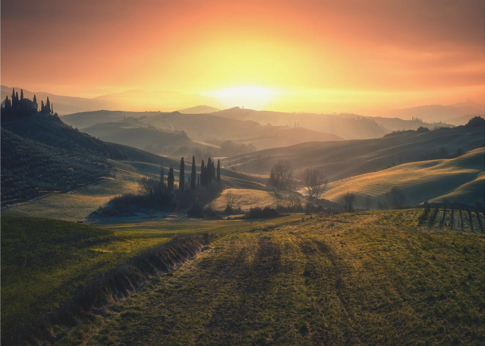 Val d'Orcia på morgonen | Tapet