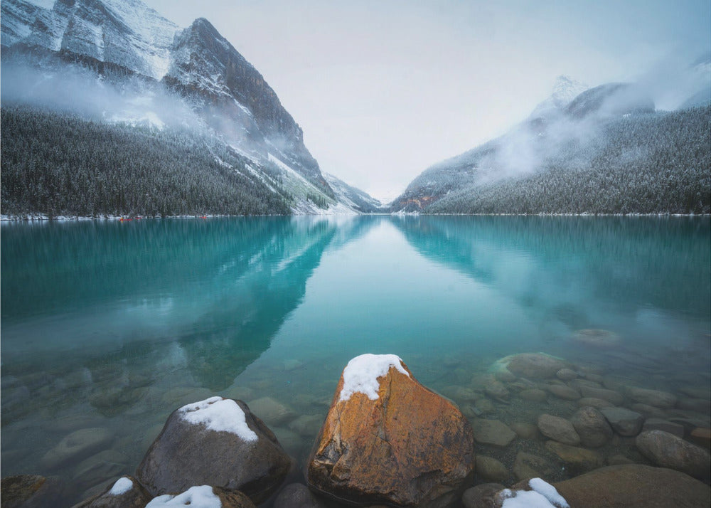 Dimmig Lake Louise | Tapet