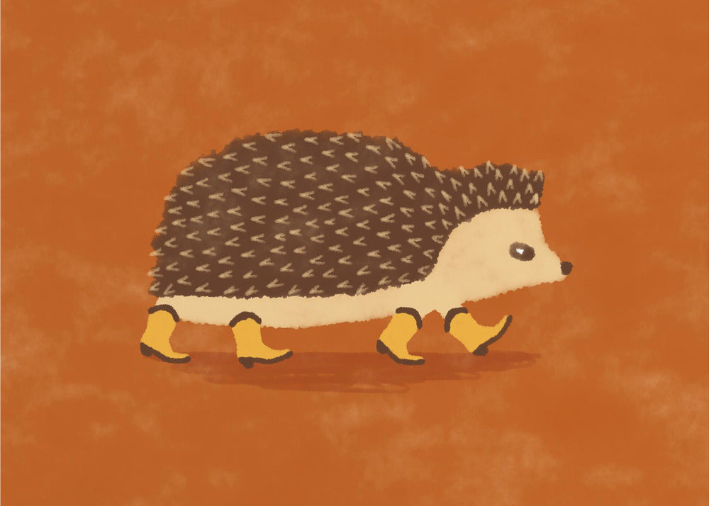 Sonny the Hedgehog biegnący w kowbojskich butach | Wydruki na łótnie