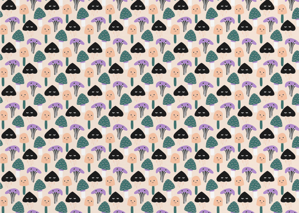 Magiska svampar (mönsterdesign) | Tapet