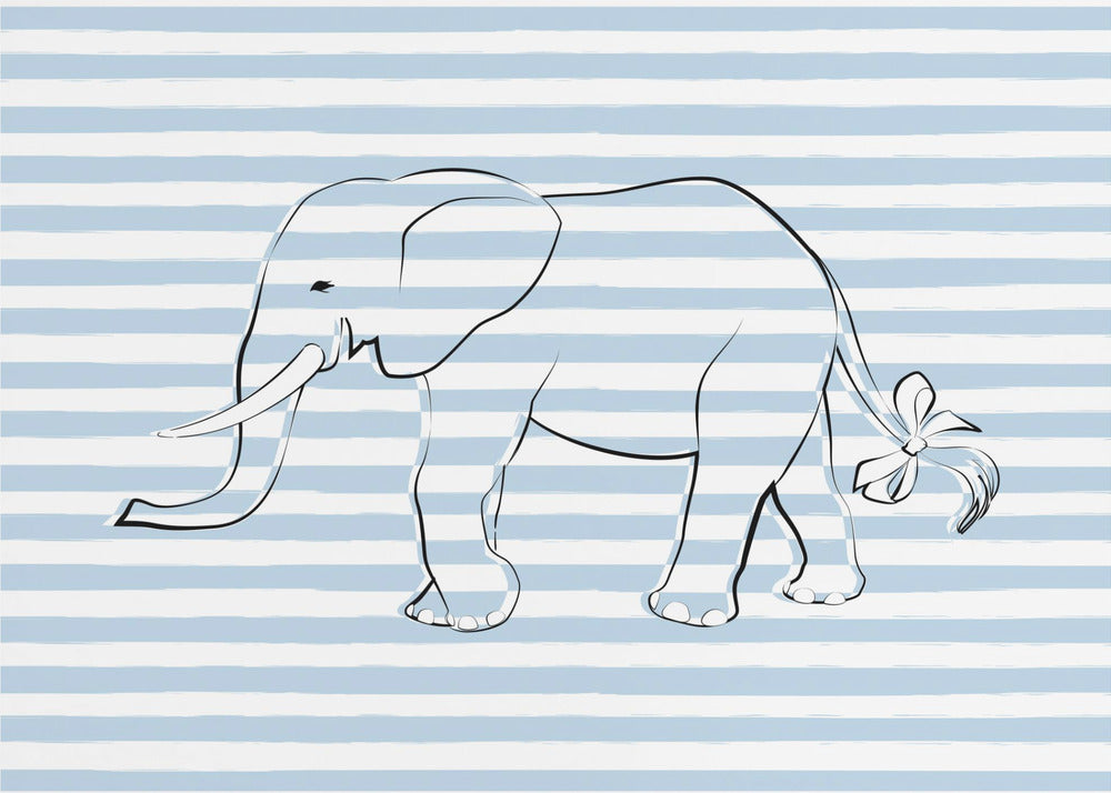 Randig elefant | Tapet